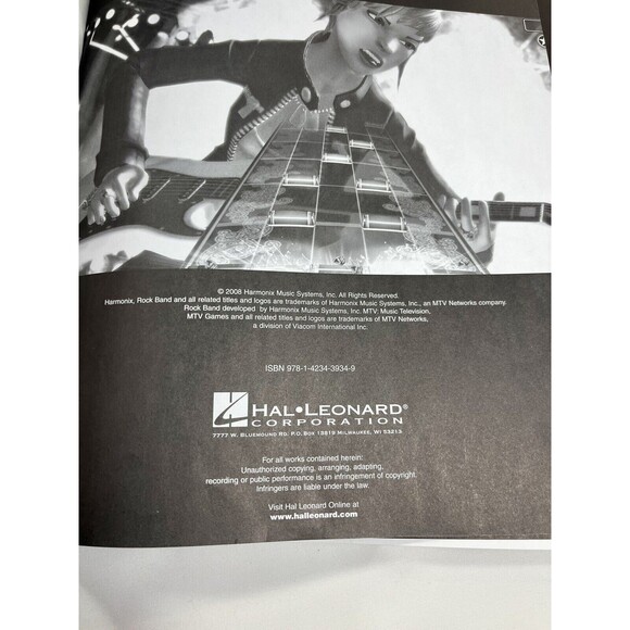 Rock Band Easy Guitar with Notes and Tab by Hal Leonard Corp Staff 2008 - Picture 8 of 11